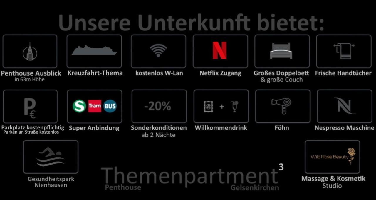 겔젠키르헨 Themenpartment Himmel Und Mehr Penthouse 아파트 외부 사진